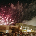 Fireworks over grandstand