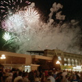 Fireworks over grandstand